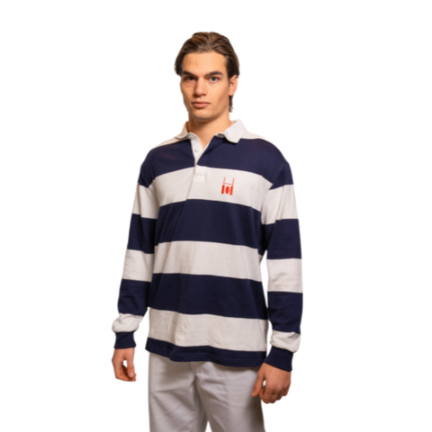 Rugby Culture Polo Navy Blue and White