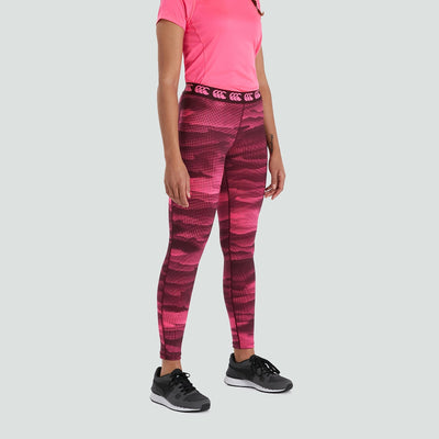 Dames VapoDri Printed FL Leggings Roze