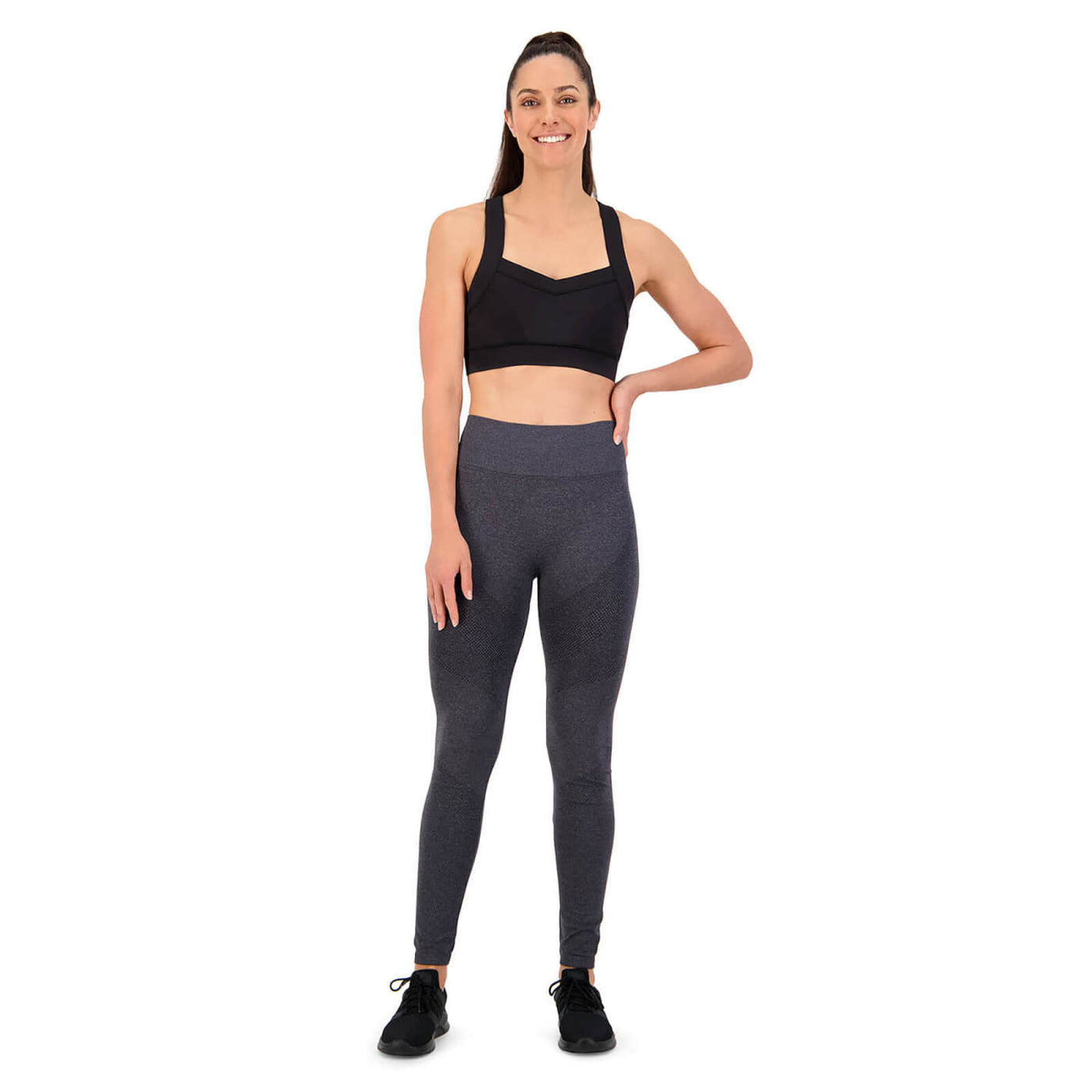 Women's Seamless Leggings Blackened/Marl Canterbury