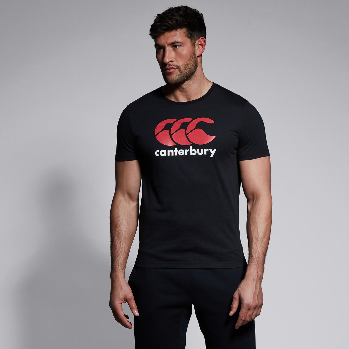 Canterbury Logo T-shirt Heren Zwart