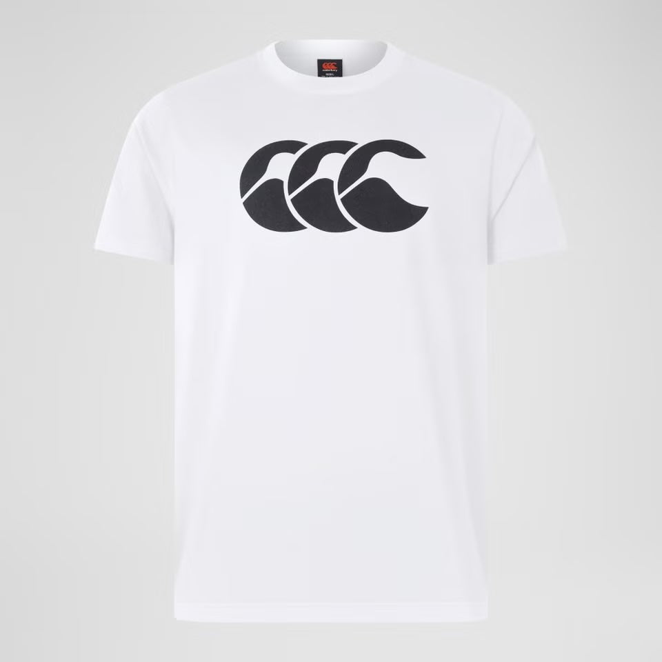 Canterbury CCC Organic Cotton Logo T-Shirt Heren Wit