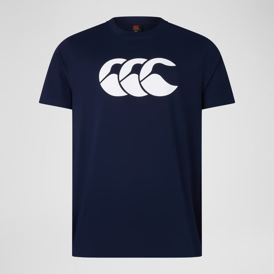 Canterbury CCC Organic Cotton Logo T-Shirt Heren Navy