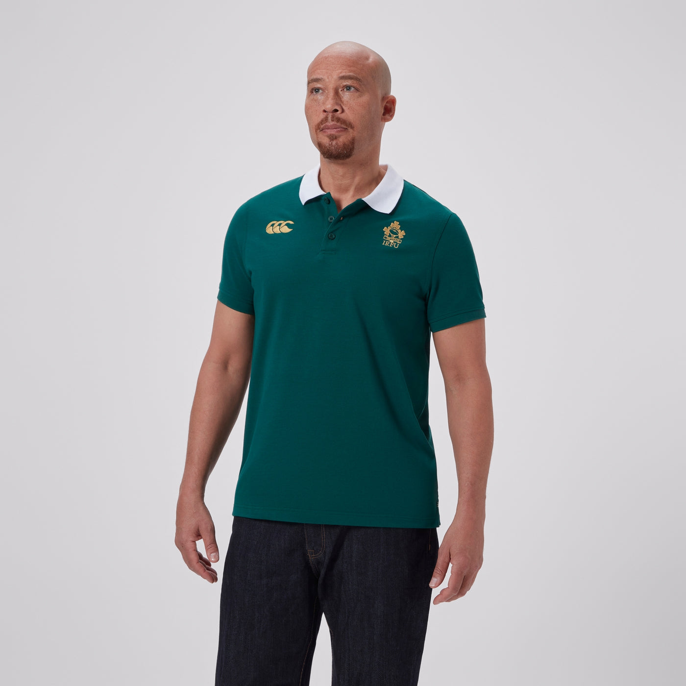 Canterbury Heren Rugby Ierland 150e Jubileum Poloshirt Groen