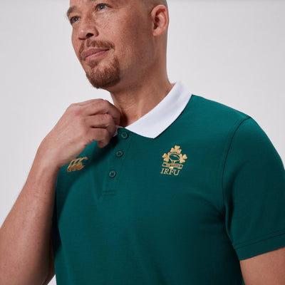 Canterbury Heren Rugby Ierland 150e Jubileum Poloshirt Groen