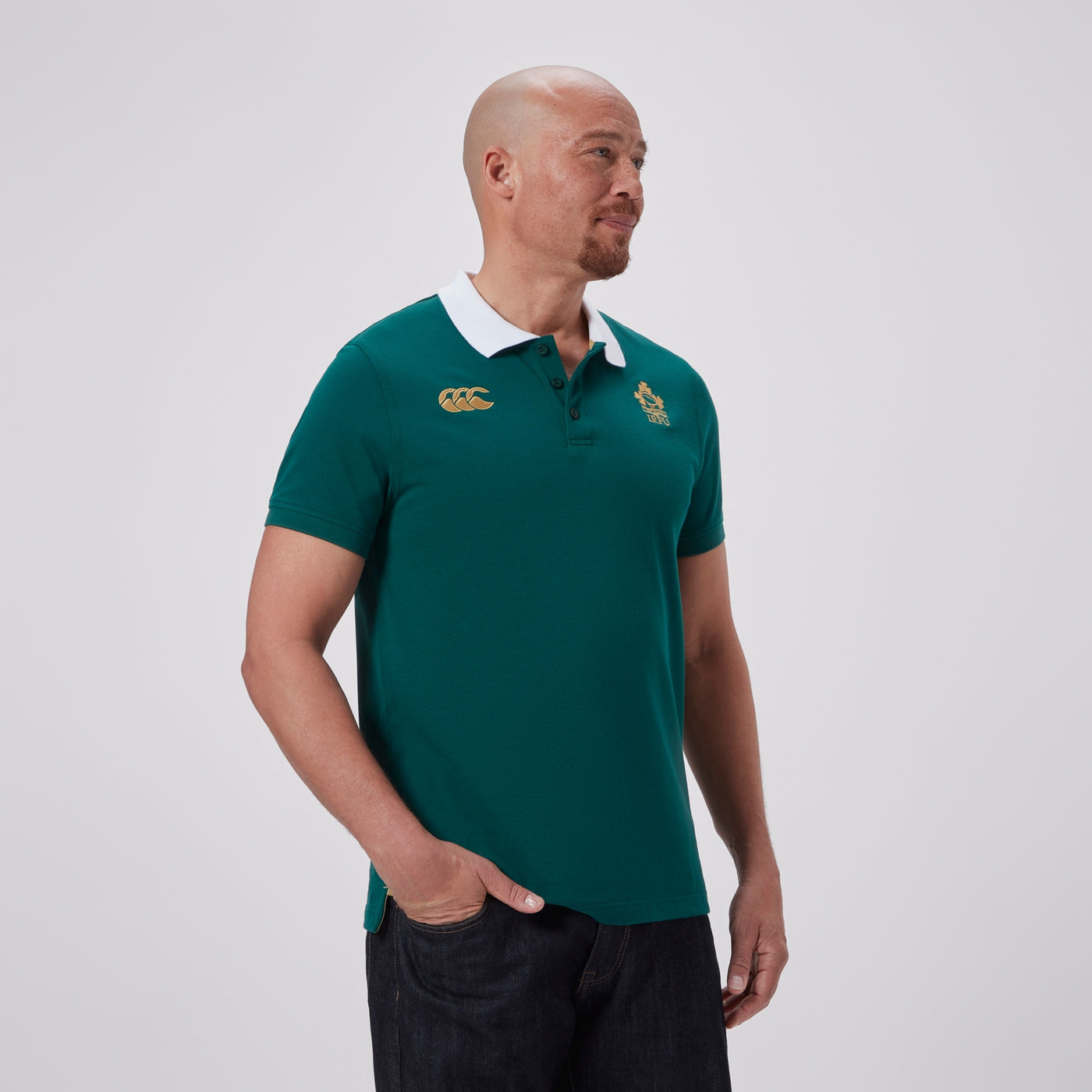 Canterbury Heren Rugby Ierland 150e Jubileum Poloshirt Groen