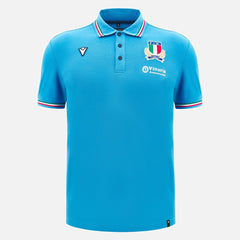 Macron Italië Rugby Travel Polo Shirt Heren