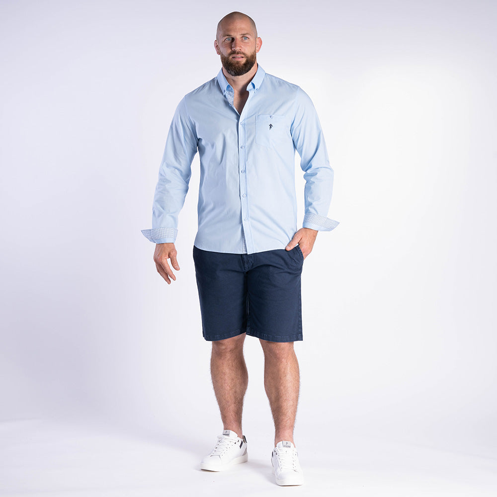 Ruckfield Elegance Light Blue Plain Shirt with Long Sleeves