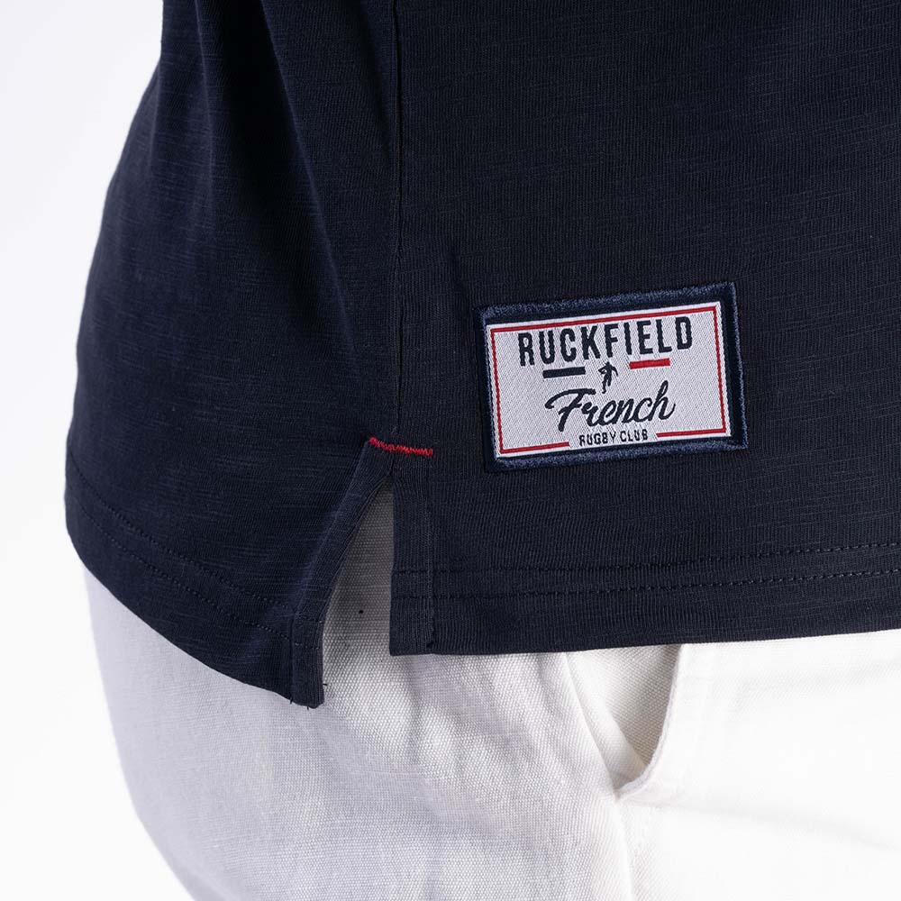 Ruckfield French Rugby Club Navy Long Sleeve Polo