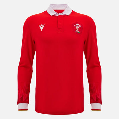 Wales Rugby Lange Mouwen Katoenen Thuisshirt Heren