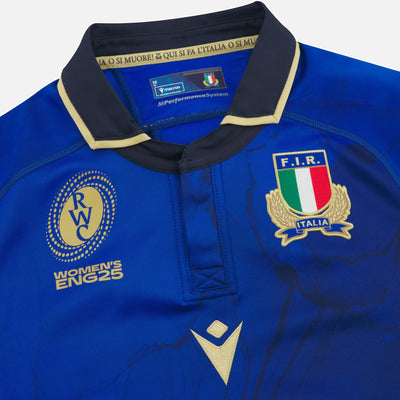 Macron WRWC 2025 Italië Rugby Dames Thuisshirt Slim Fit