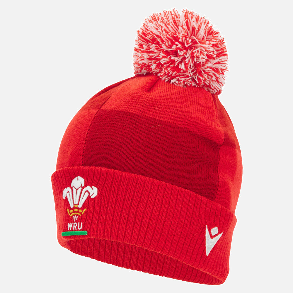 Macron Rugby Wales 2025/26 Pom Pom Beanie Junior