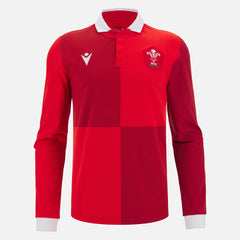 Macron Wales Rugby Thuisshirt Lange Mouwen Katoen