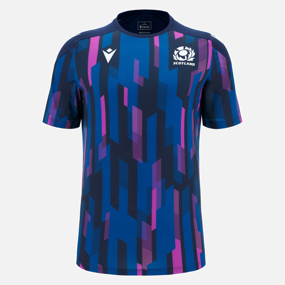 Macron Scottish Rugby 2025/26 Warm-Up Gym T-Shirt Heren