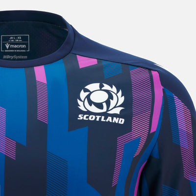 Macron Schotland Rugby 2025/26 Warm-Up T-Shirt Kids