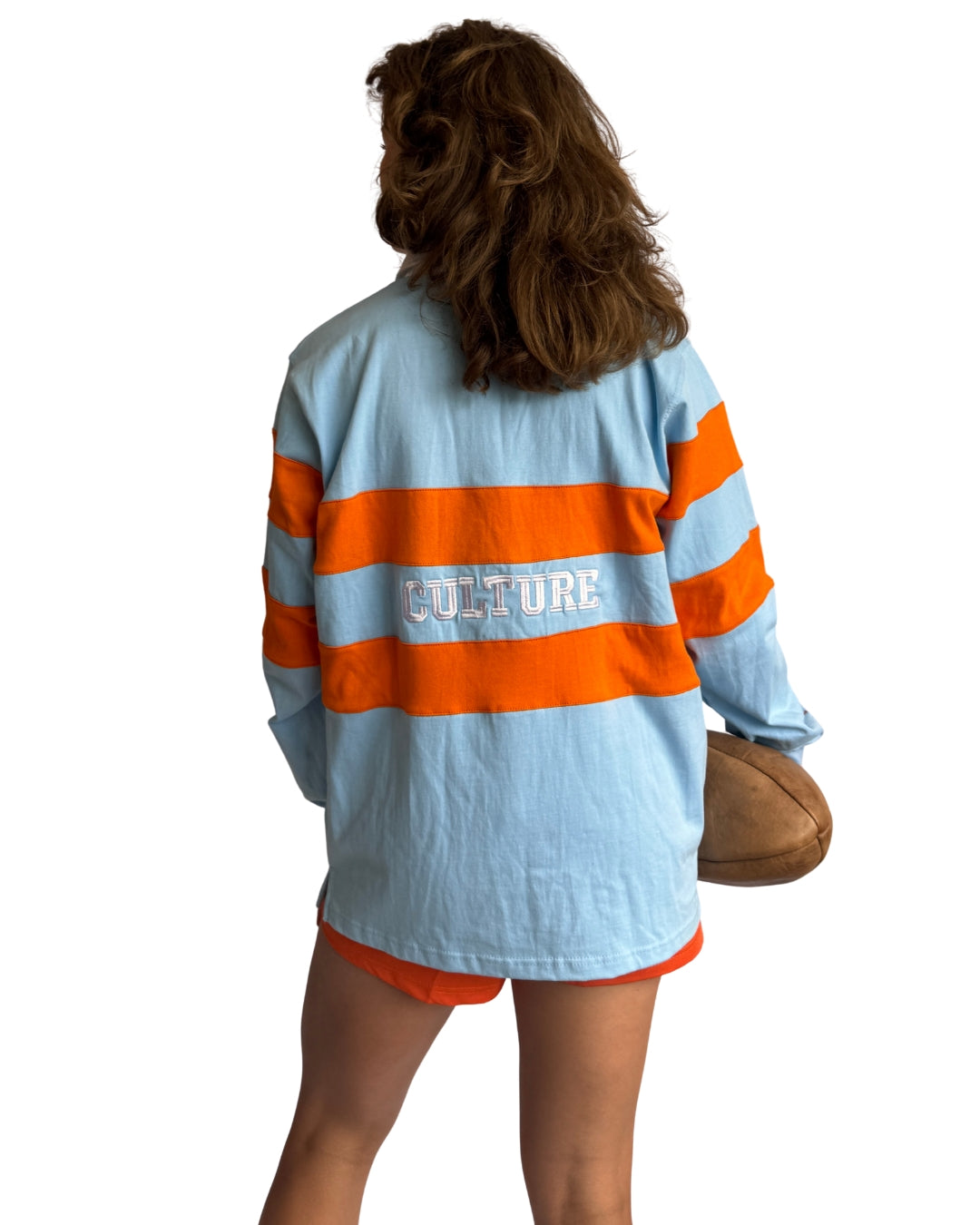 Rugby Culture Polo Sky Blue Orange