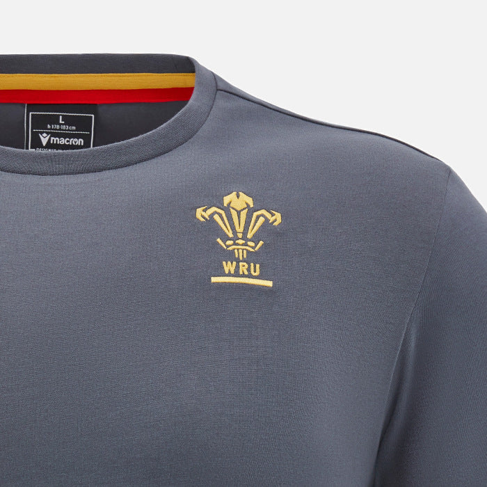 Wales Rugby Travel T-shirt Antraciet Heren