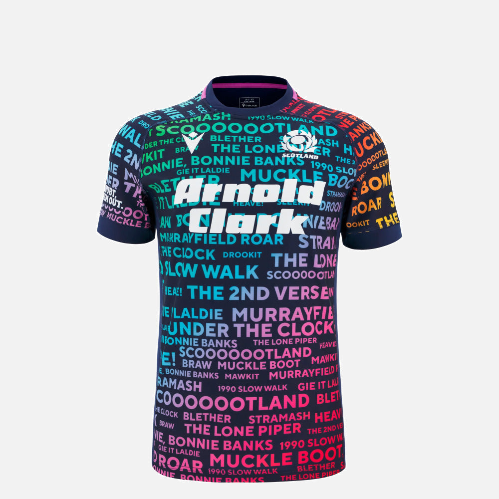 Macron Schotland 2025/26 Words Training Rugby Shirt Kids
