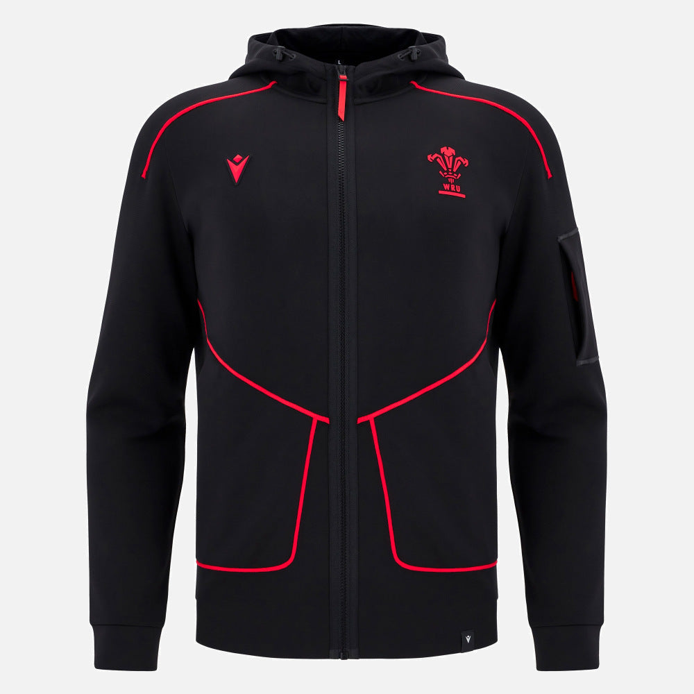 Macron Rugby Wales 2025/26 Athleisure Tech Hoodie Heren