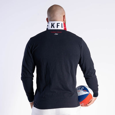 Ruckfield French Rugby Club Navy Polo met Lange Mouwen