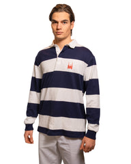 Rugby Culture Polo Navy Blue and White