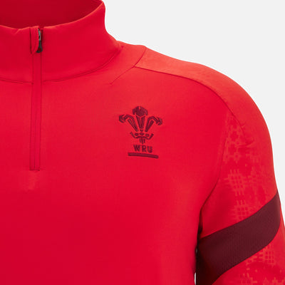 Macron Rugby Wales 2025/26 Training 1/4 Zip Top Heren