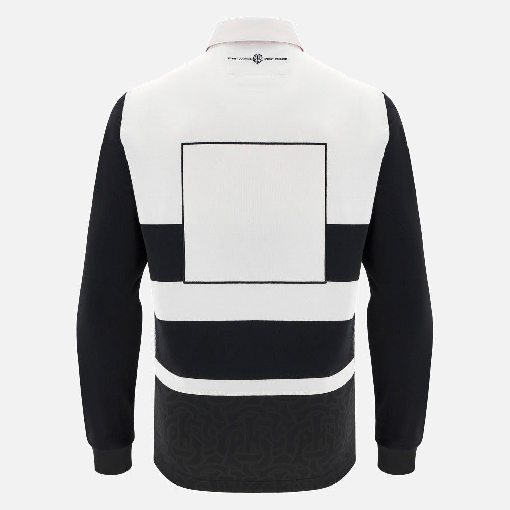 Macron Barbarians 2024/25 Katoenen Lange Mouwen Shirt Heren