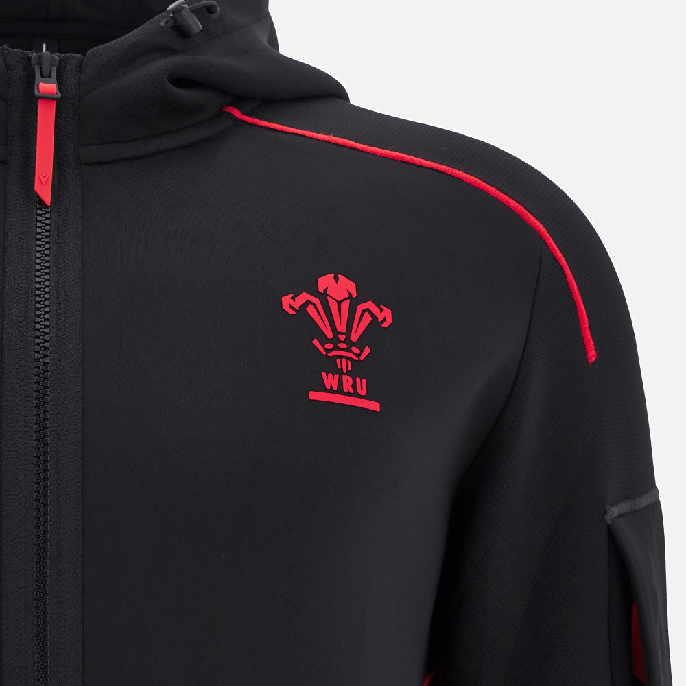 Macron Rugby Wales 2025/26 Athleisure Tech Hoodie Heren