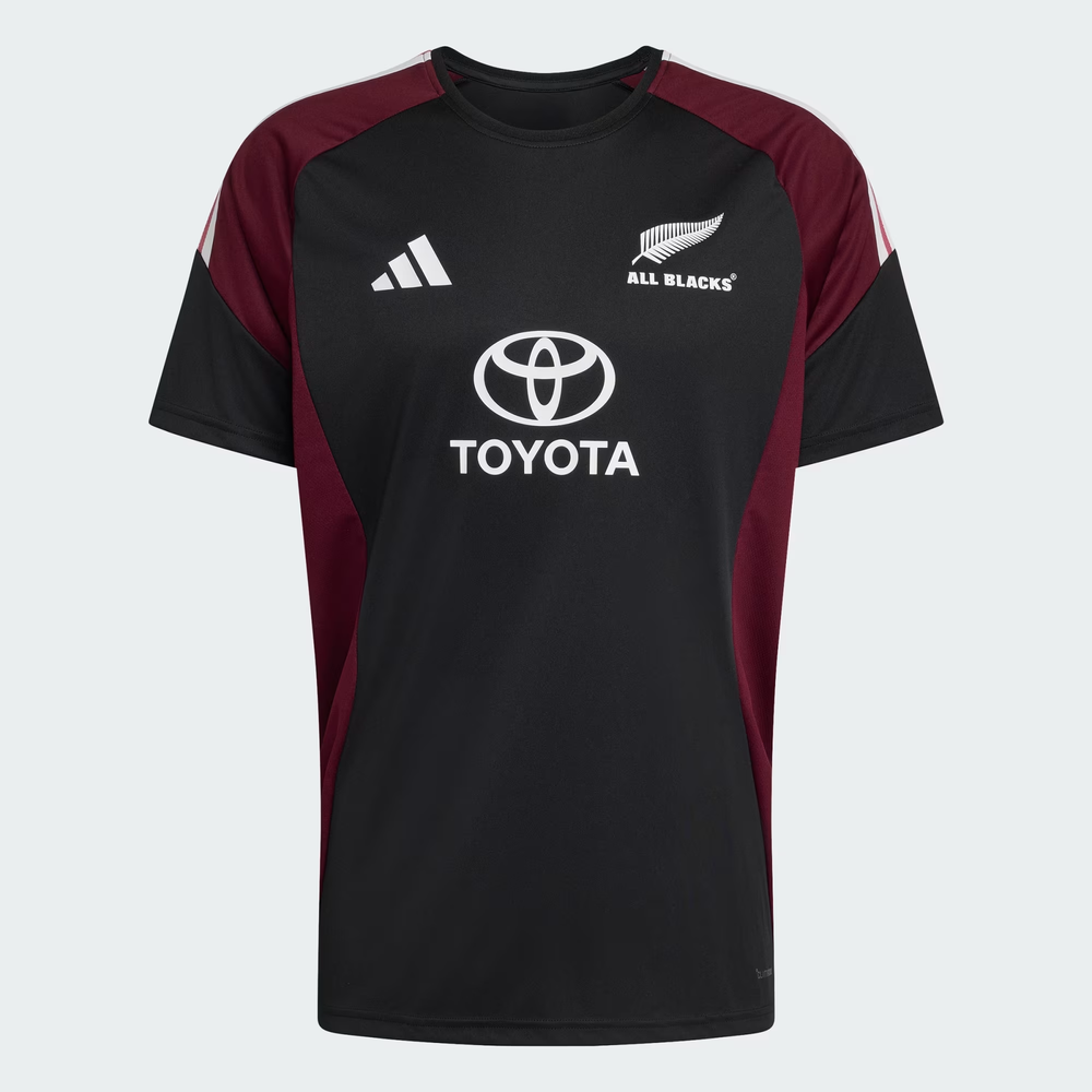 Adidas All Blacks Performance T-shirt Zwart Maroon Heren
