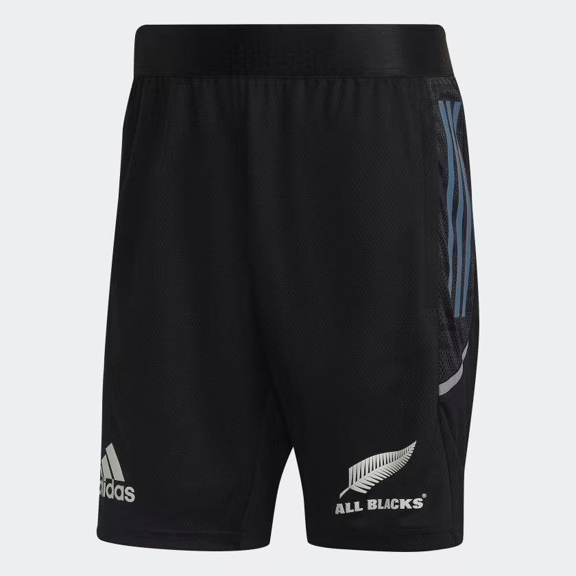 Adidas All Blacks Rugby Gym Short Zwart/ Wonder Steel