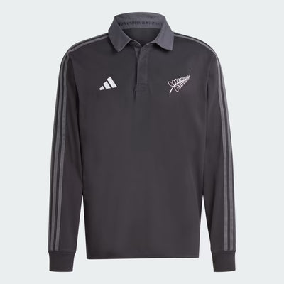 All Blacks Long Sleeve Rugby Polo Shirt