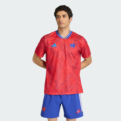 Adidas Frankrijk Rugby Prematch Shirt Heren