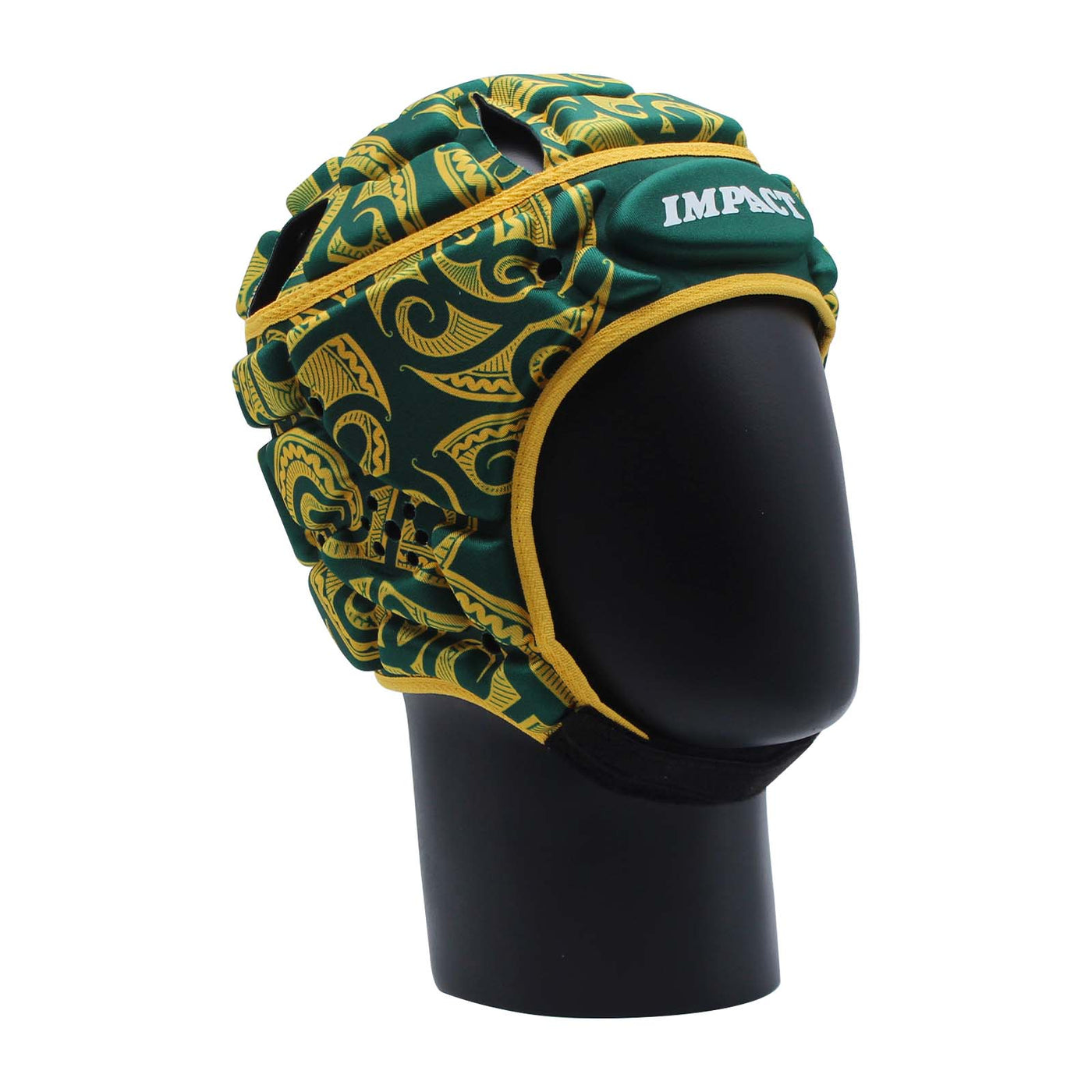 Impact Rugby Tribal Green/Gold Scrum Cap