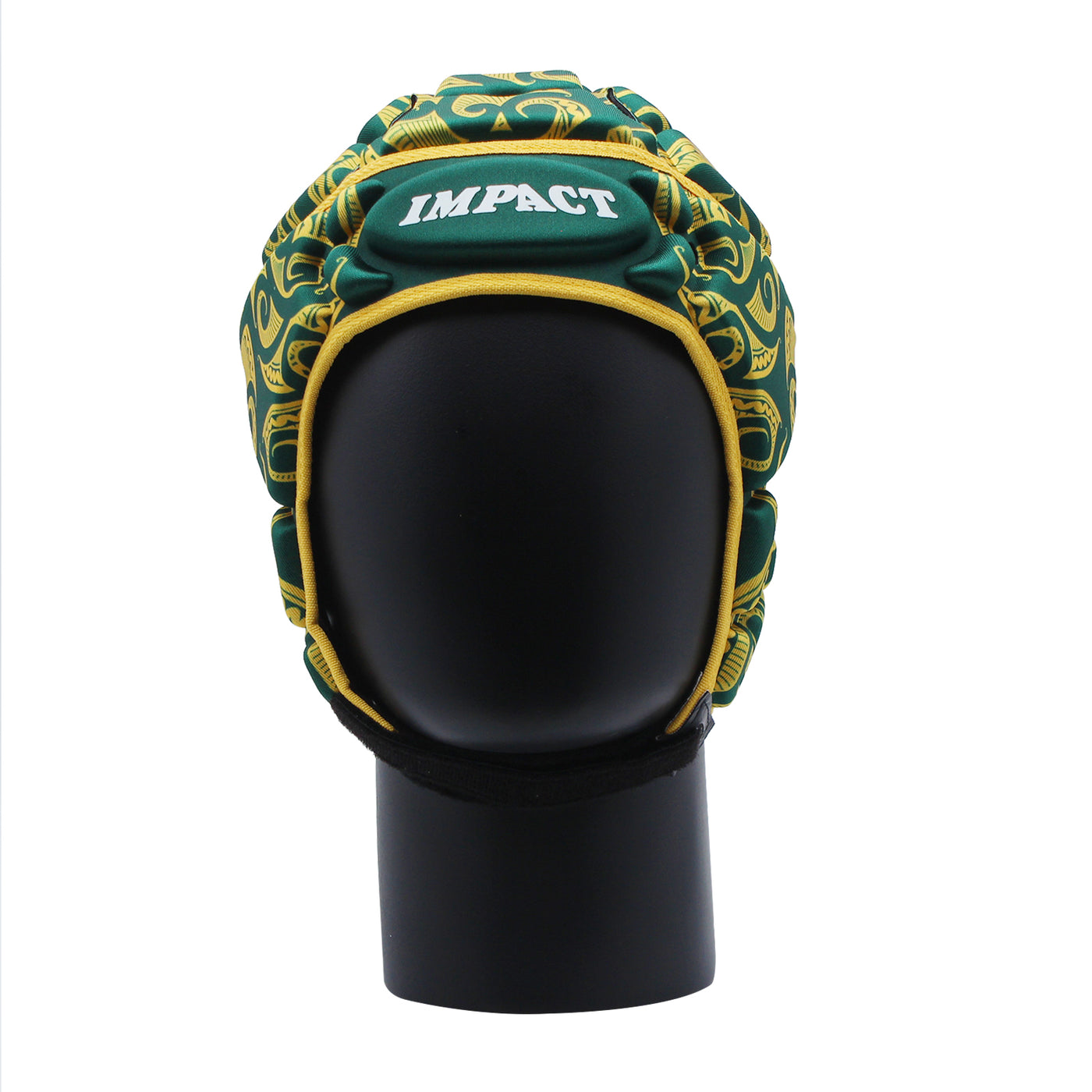 Impact Rugby Tribal Green/Gold Scrumcap
