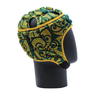 Impact Rugby Tribal Green/Gold Scrum Cap