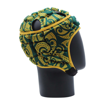 Impact Rugby Tribal Green/Gold Scrumcap