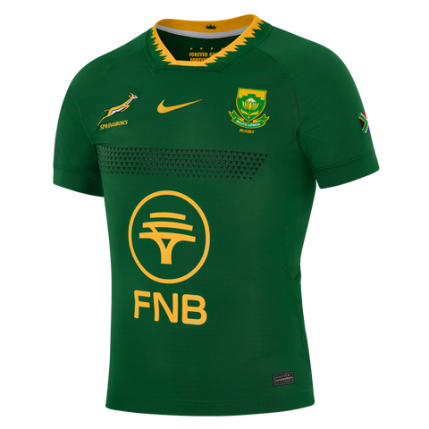 Nike Springboks Heren Match Replica Rugby Shirt Home Gorge Green