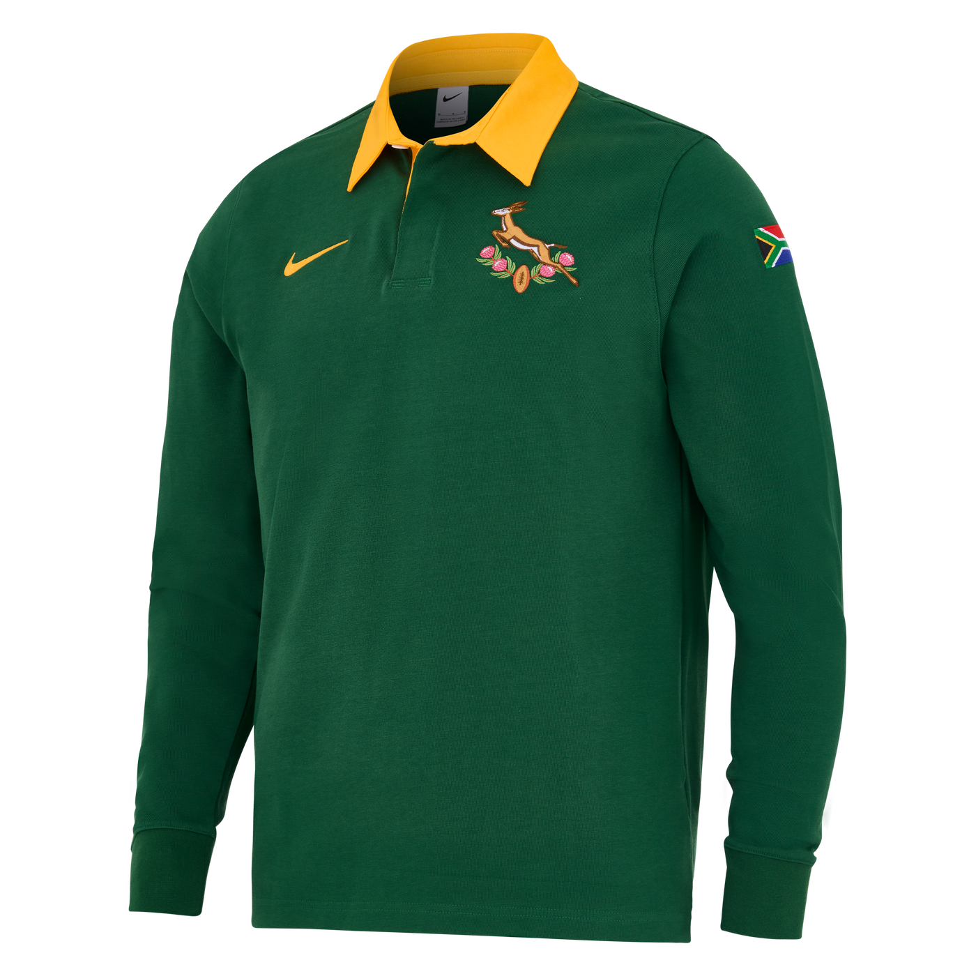 Nike Springboks Heren Longsleeve Rugbyshirt Home Gorge Green