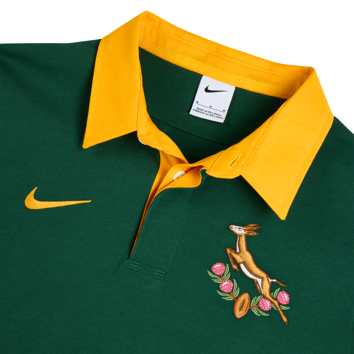 Nike Springboks Heren Longsleeve Rugbyshirt Home Gorge Green