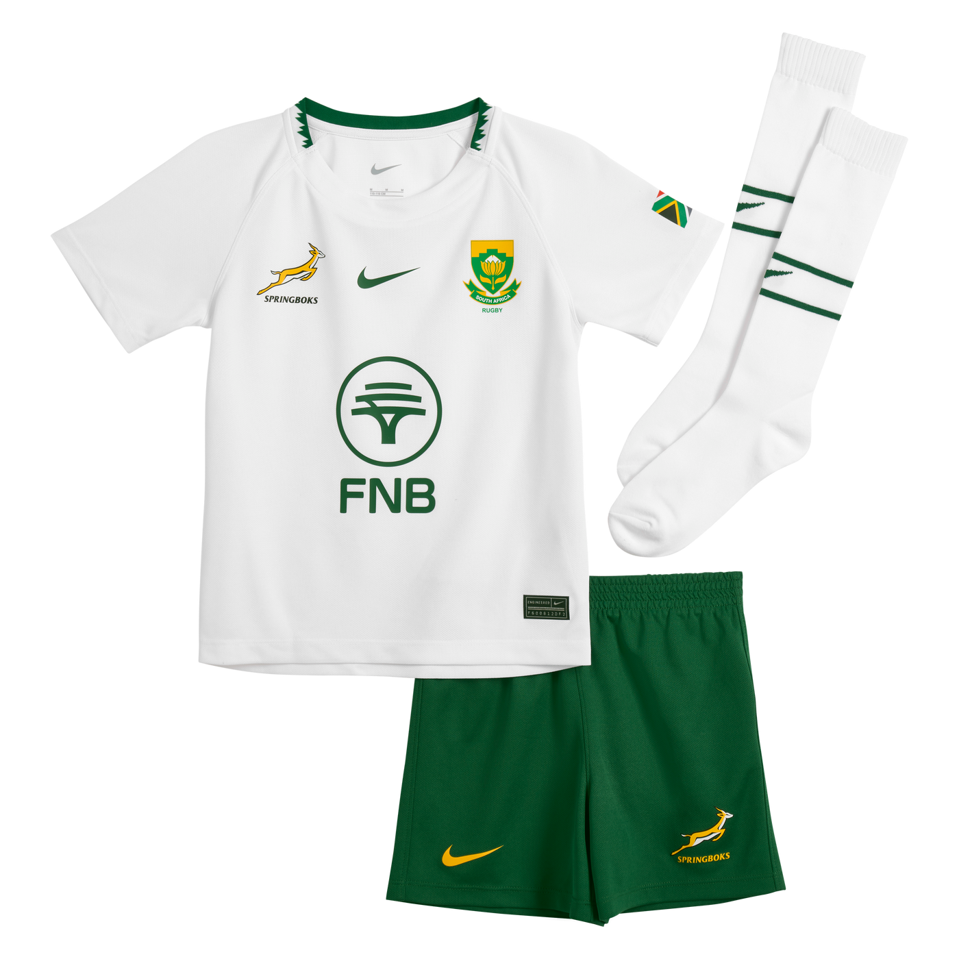 Nike Springboks Little Kids Stadium Away Kit Wit