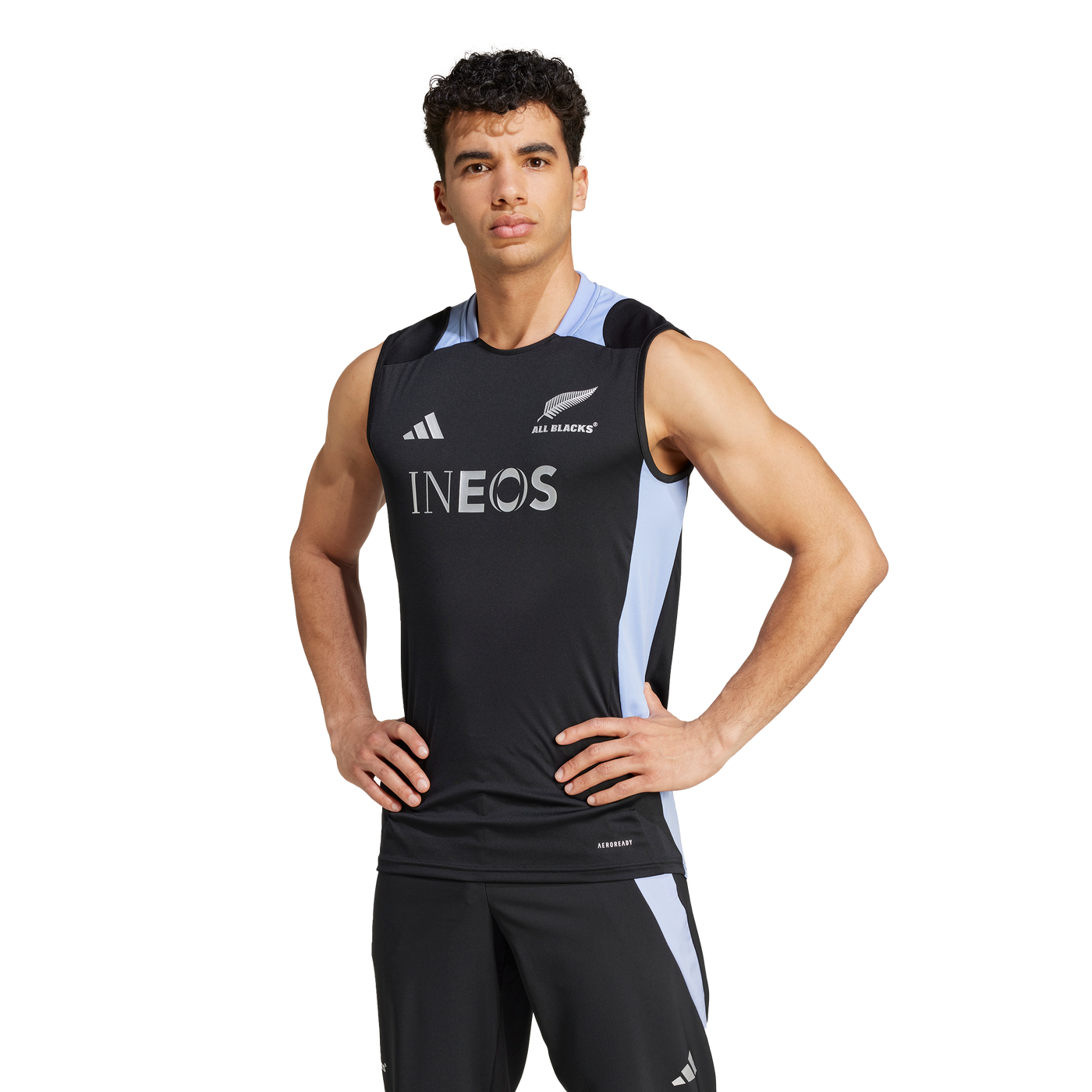 All Blacks Rugby AEROREADY Singlet Heren