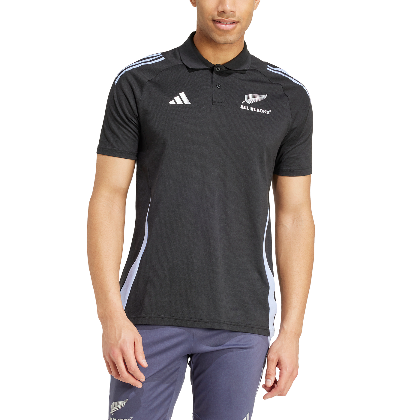 Adidas All Blacks Rugby Polo Heren Blue Spark