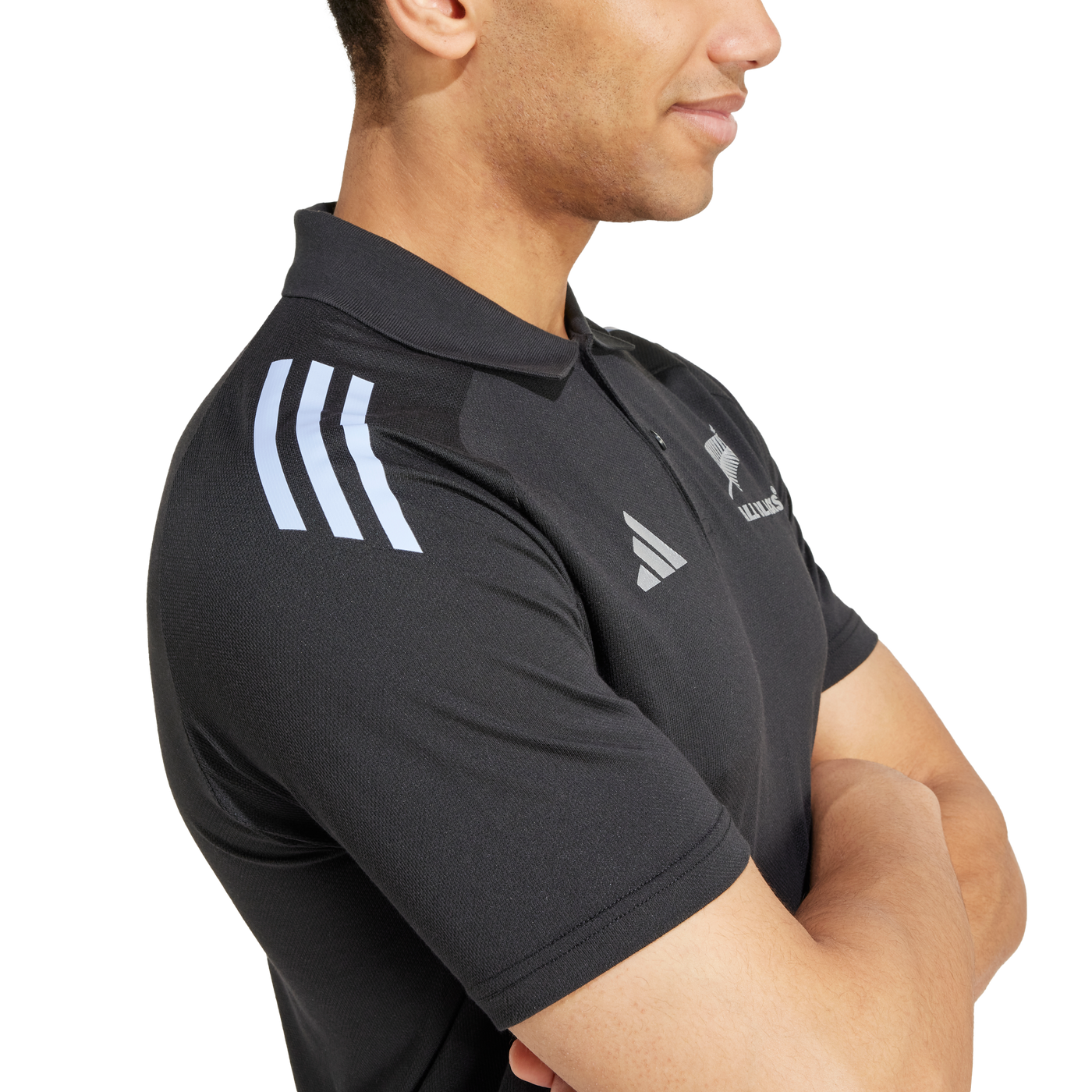 Adidas All Blacks Rugby Polo Heren Blue Spark