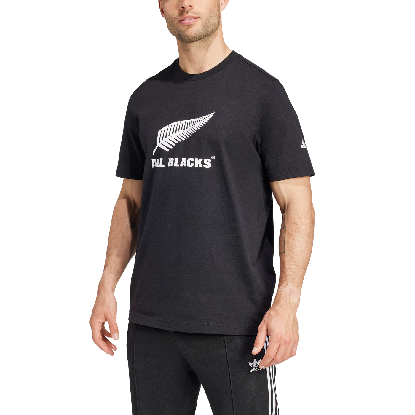 adidas All Blacks Logo T-shirt Heren Zwart