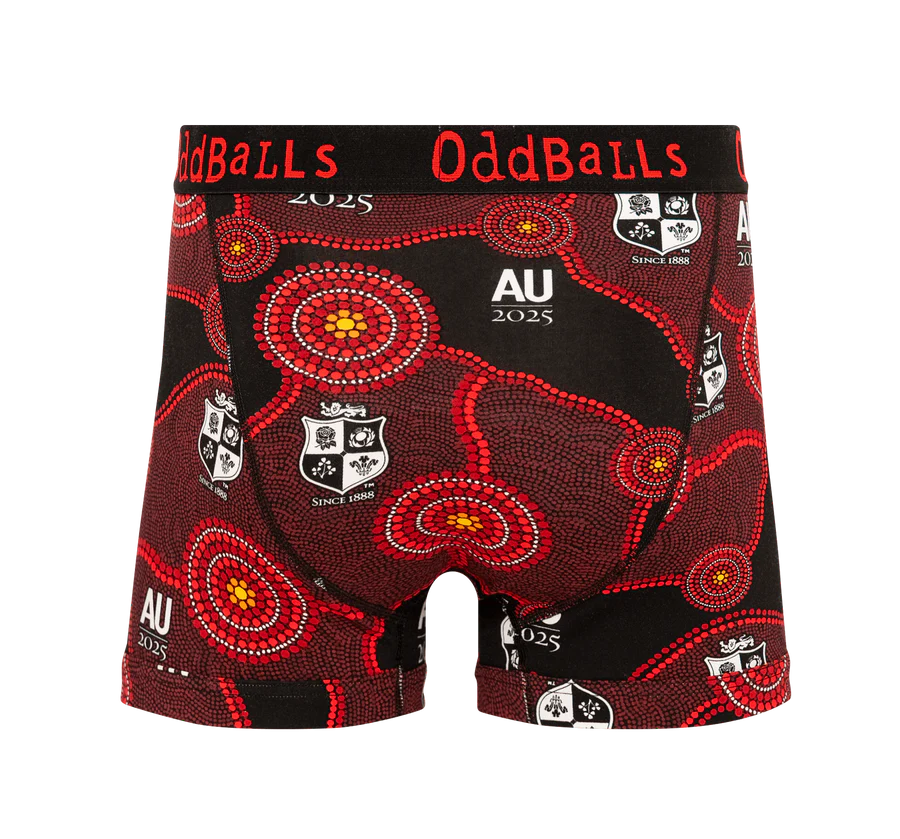 OddBalls British & Irish Lions AU Tour 2025 Heren Boxer Shorts Katoen
