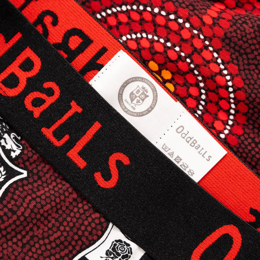 OddBalls British & Irish Lions AU Tour 2025 Heren Boxer Shorts Katoen
