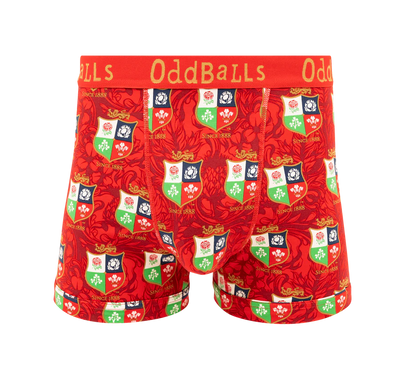 OddBalls British & Irish Lions Australia Heren Boxer Shorts Katoen