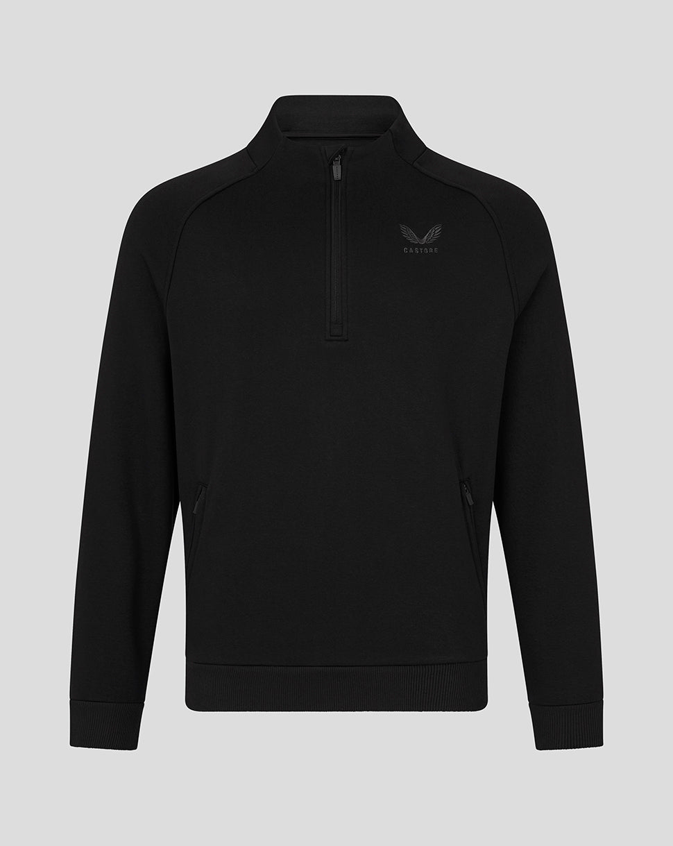 Castore Adapt Long Sleeve Cotton Fleece Quarter Zip Sweatshirt Heren
