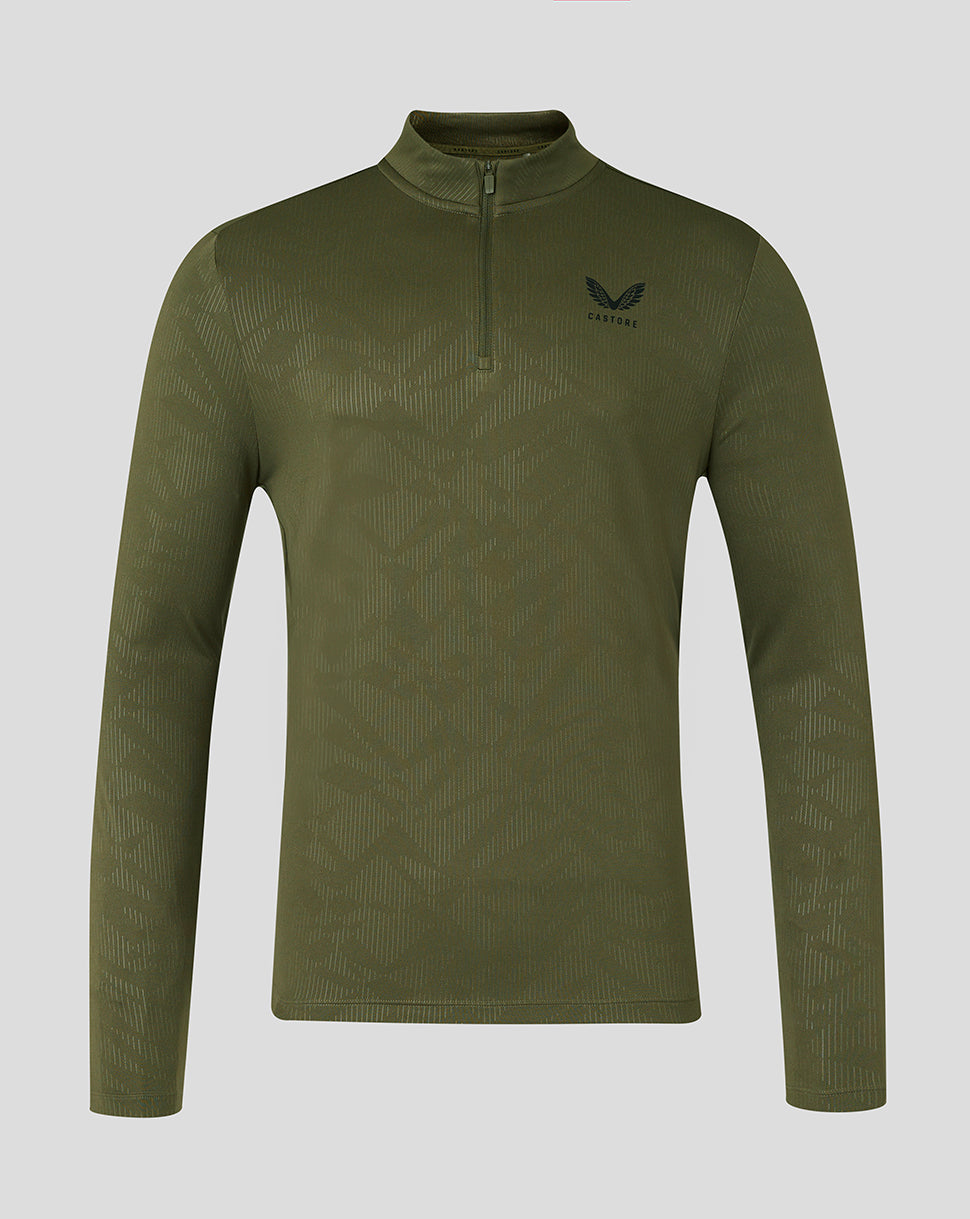 Castore Adapt All Over Print 1/4 Zip Long Sleeve Top Heren