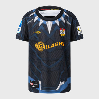 Classic Chiefs Black Panther Replica Rugby Shirt Kids (pre-order)