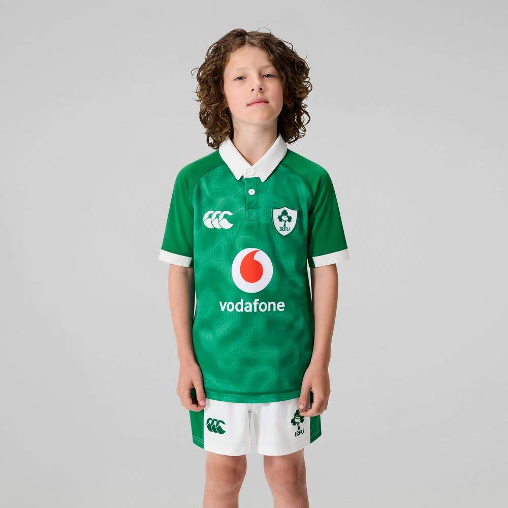 Canterbury Ierland IRFU Rugby Kids Home Pro Shirt 2025/26 (verkrijgbaar vanaf 31-10)